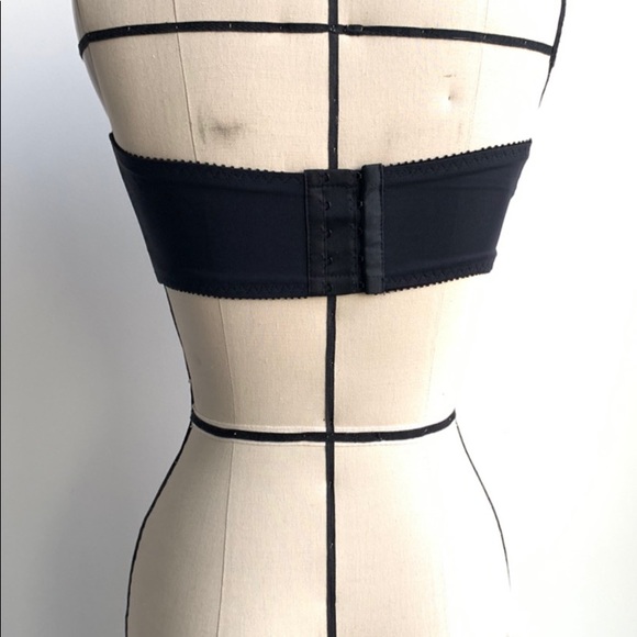 Vintage “David Dalrymple for House of Field” Black poly knit bandeau. - Picture 4 of 5